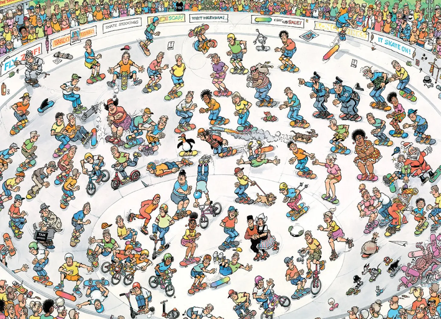 Jumbo Faire du skate - Jan van Haasteren - puzzle de 1000 pièces