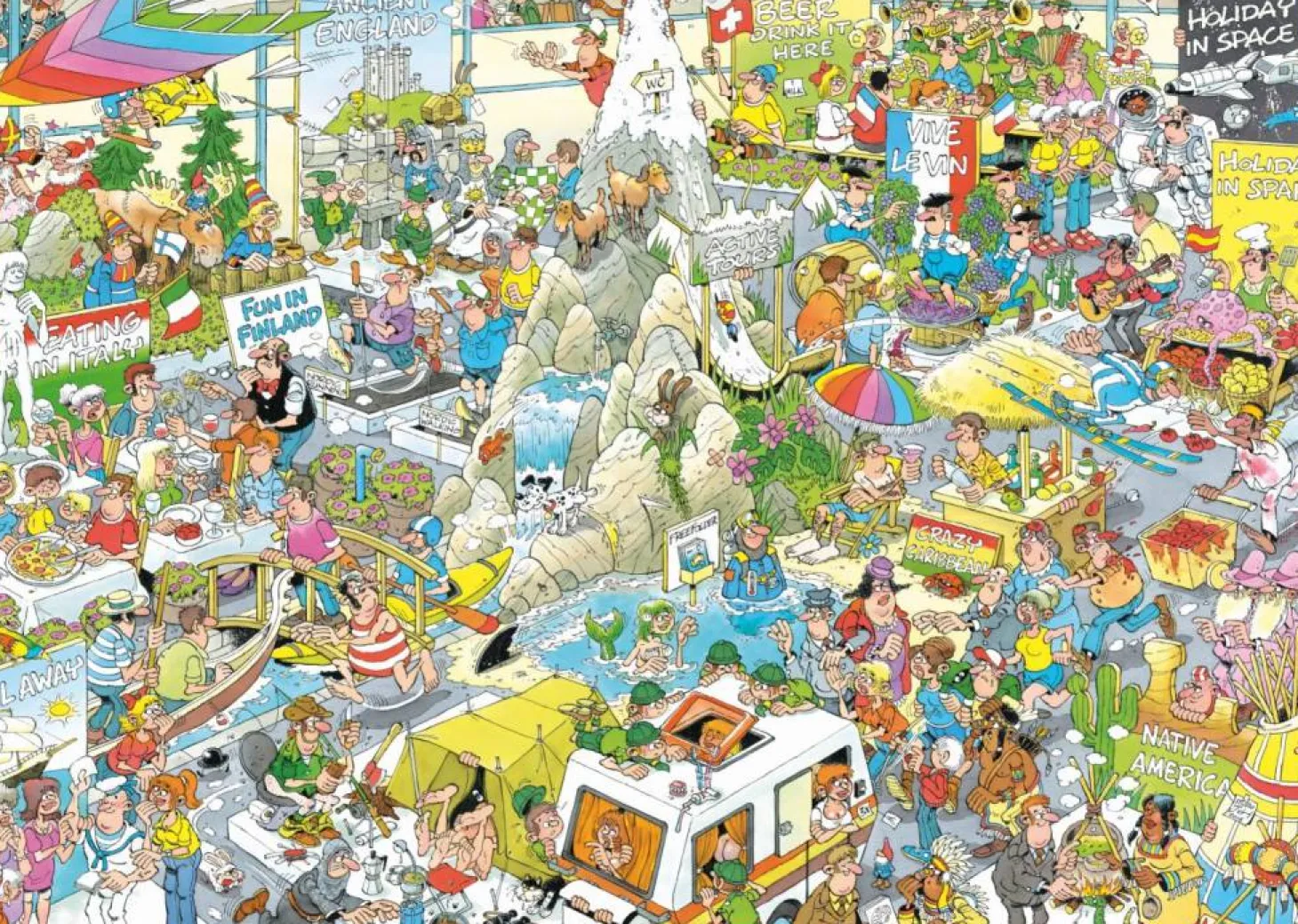 Jumbo Le salon des vacances - Jan van Haasteren - 1000 pièces