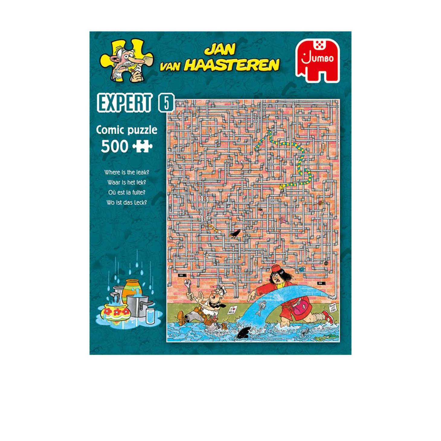 Jumbo Où est la fuite? - Expert 5 - Jan van Haasteren - puzzle de 500 pièces