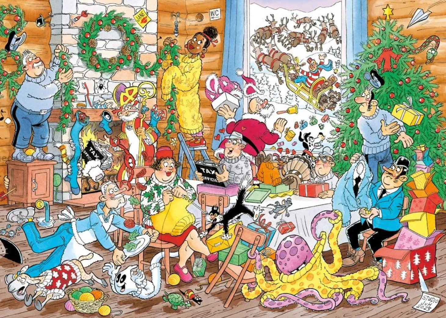 Jumbo Un Noël en tricot - Jan van Haasteren - puzzle de 500 pièces