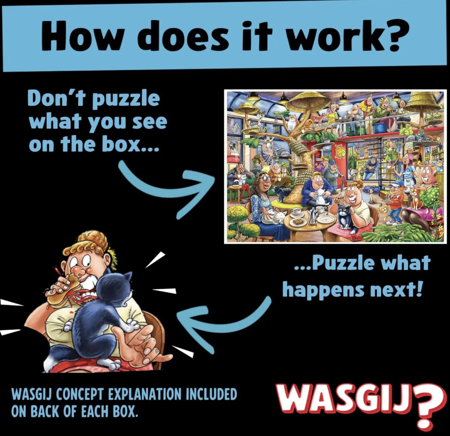 Jumbo Wasgij Mystery 28 - Feline Frenzy! - 1000 pièces