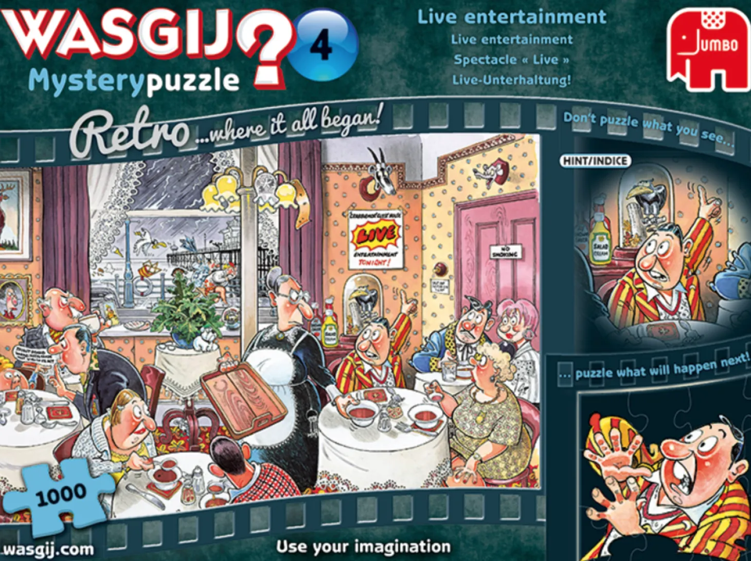 Jumbo Wasgij Mystery 4 Retro - Spectacle 'Live' - 1000 pièces