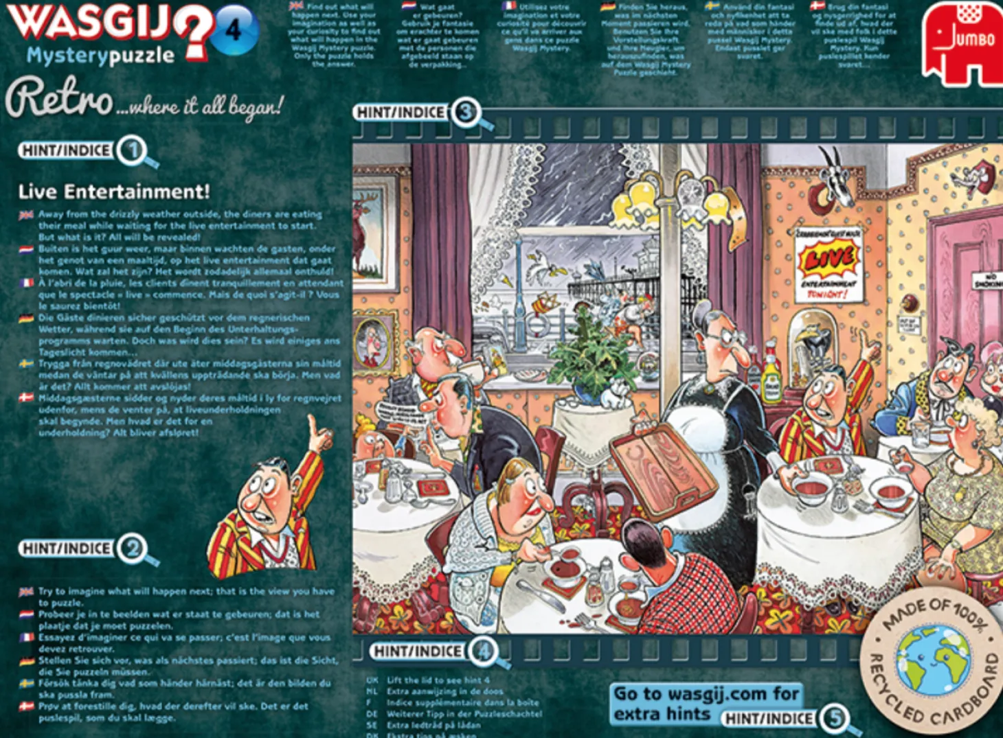 Jumbo Wasgij Mystery 4 Retro - Spectacle 'Live' - 1000 pièces