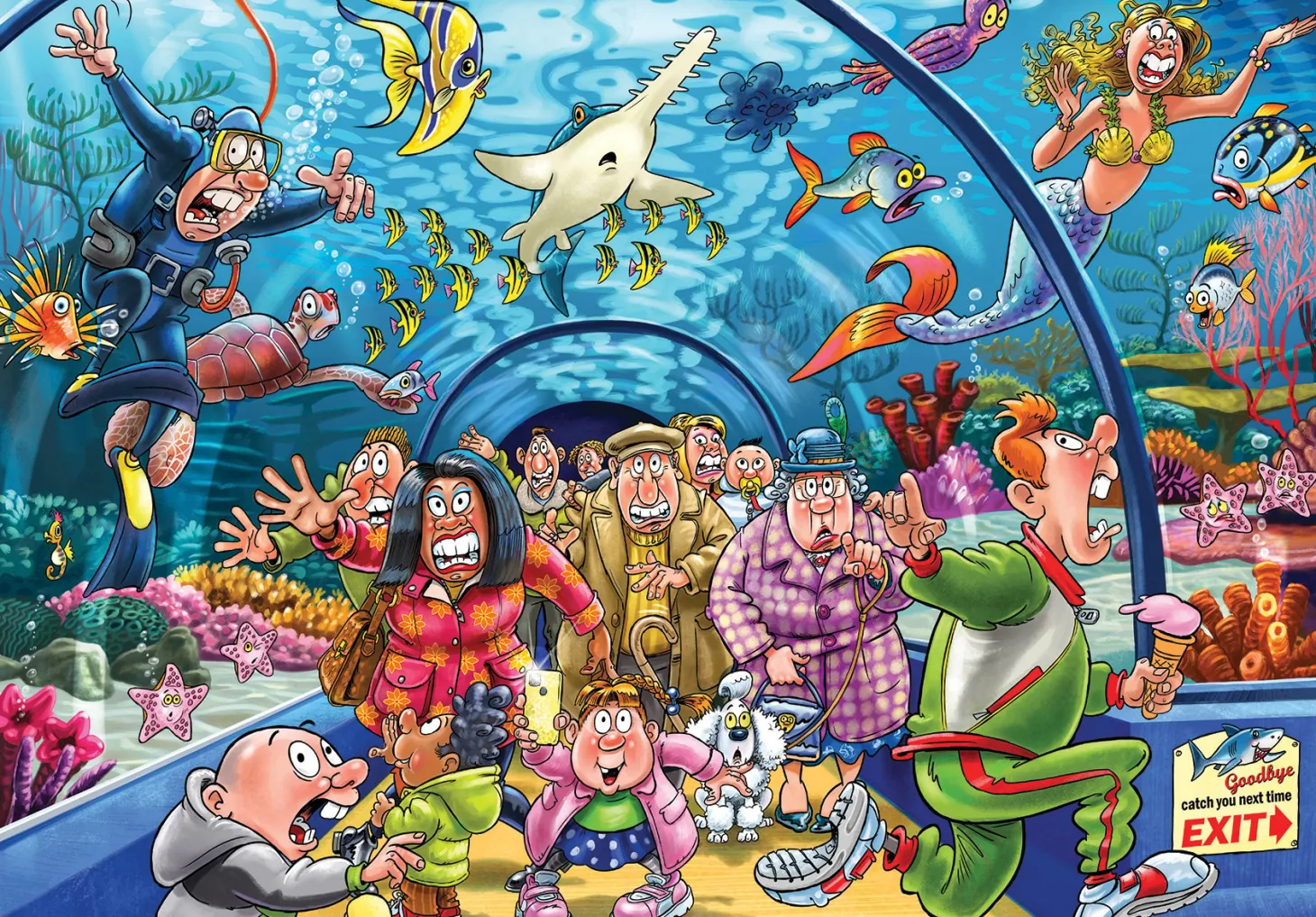 Jumbo Wasgij Original 43 - Aquarium Antics! - 1000 pièces