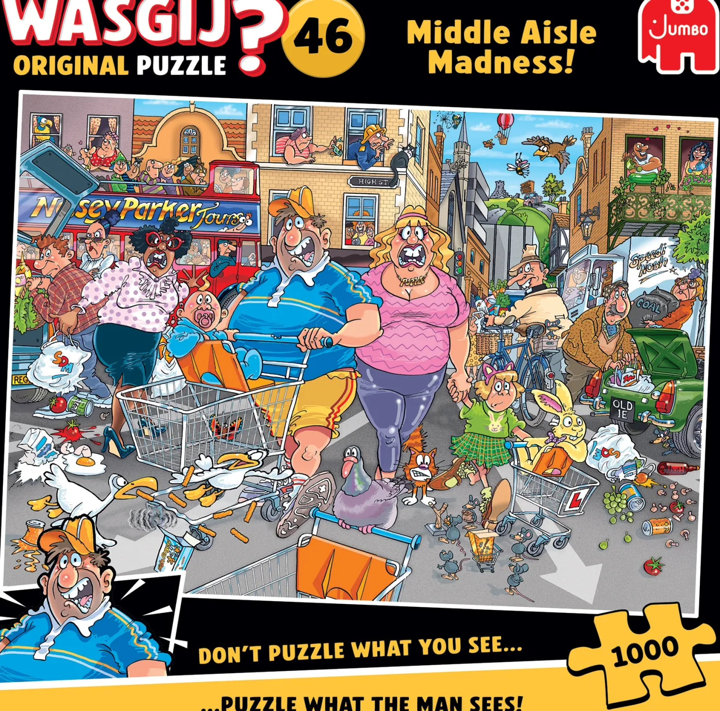 Jumbo Wasgij Original 46 - Middle Aisle Madness! - 1000 pièces