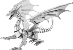 Metal Earth Silver Dragon - Iconx puzzle 3D