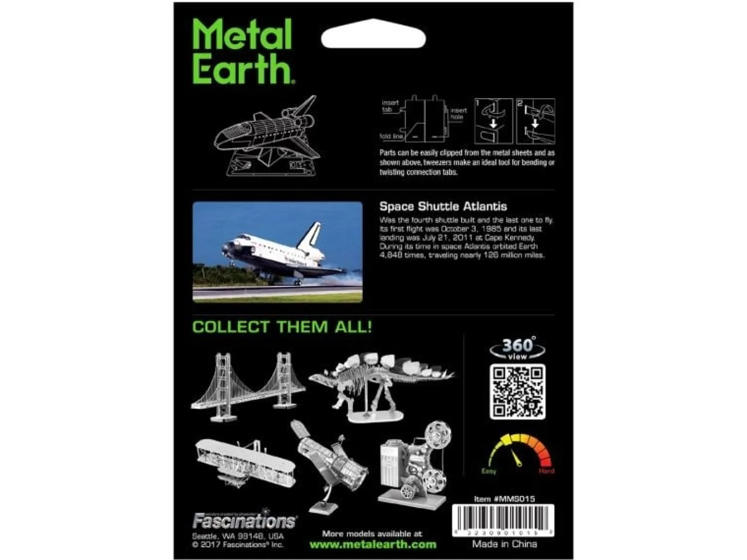 Metal Earth Space Shuttle Atlantis - puzzle 3D