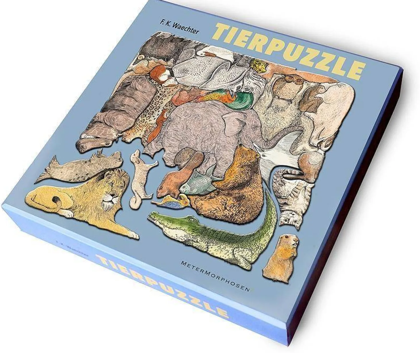MeterMorphosen Puzzle animal - Une image de 33 animaux - F.K. Waechter - 33 pièces