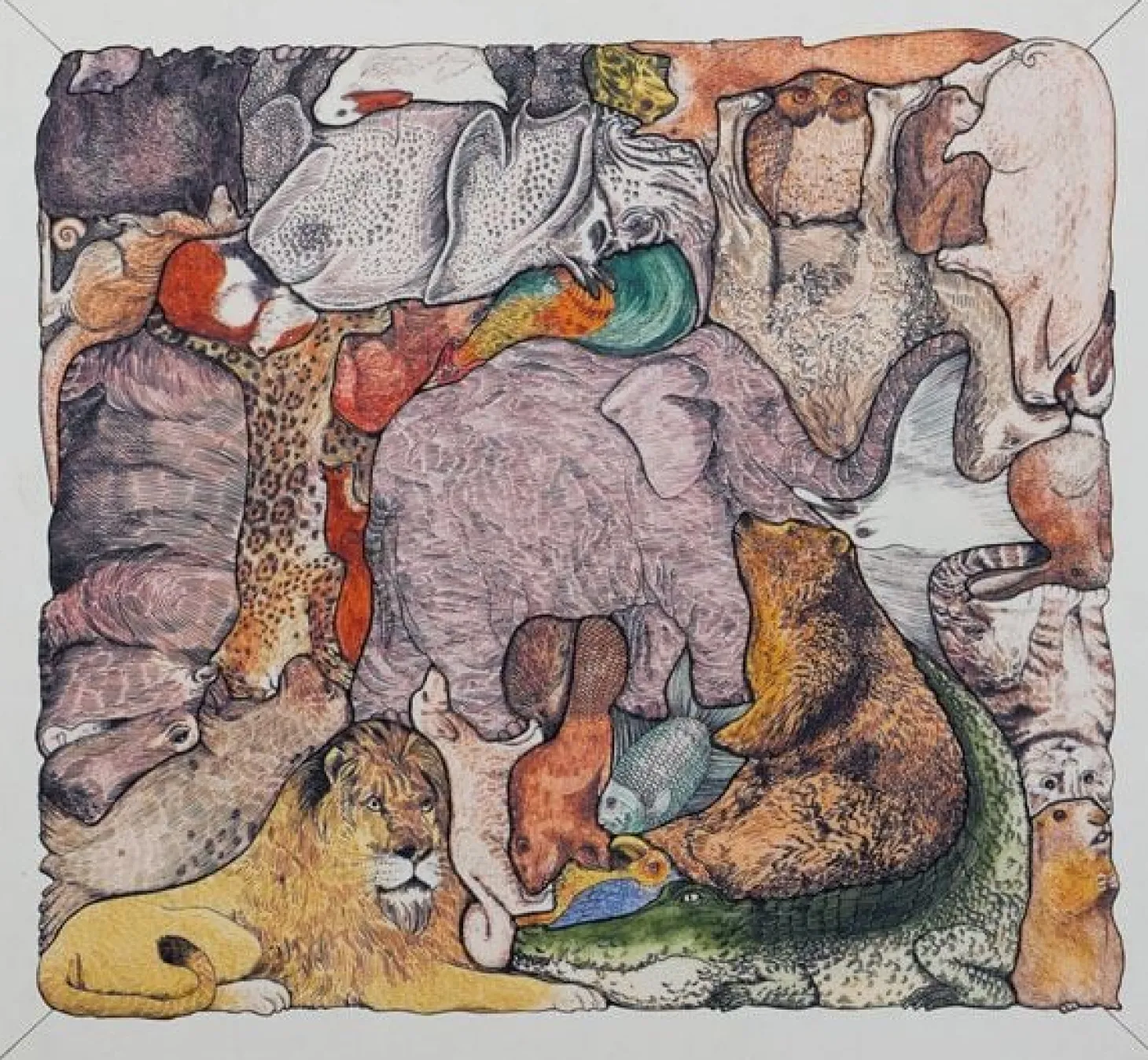 MeterMorphosen Puzzle animal - Une image de 33 animaux - F.K. Waechter - 33 pièces