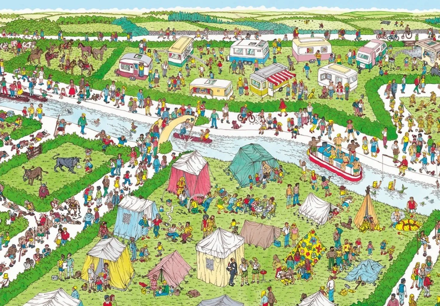 Plenty Gifts Où est Wally - Le camping - puzzle de recherche de 1000 pièces