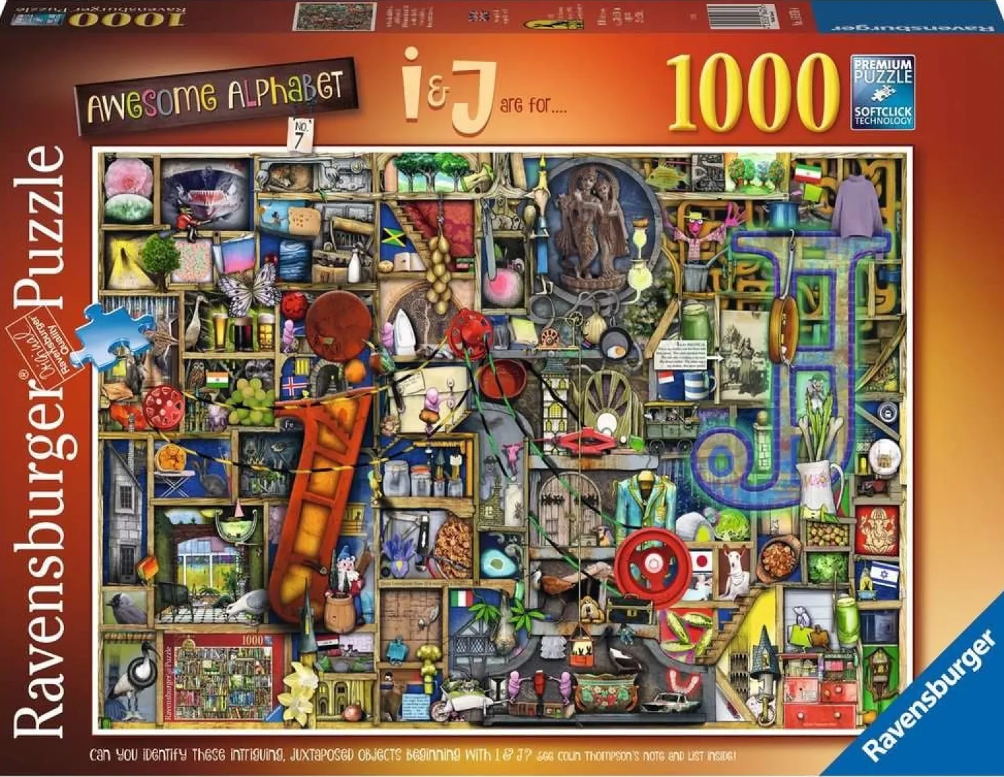 Ravensburger Alphabet Impressionnant "I&J" - Colin Thompson - 1000 pièces de puzzle