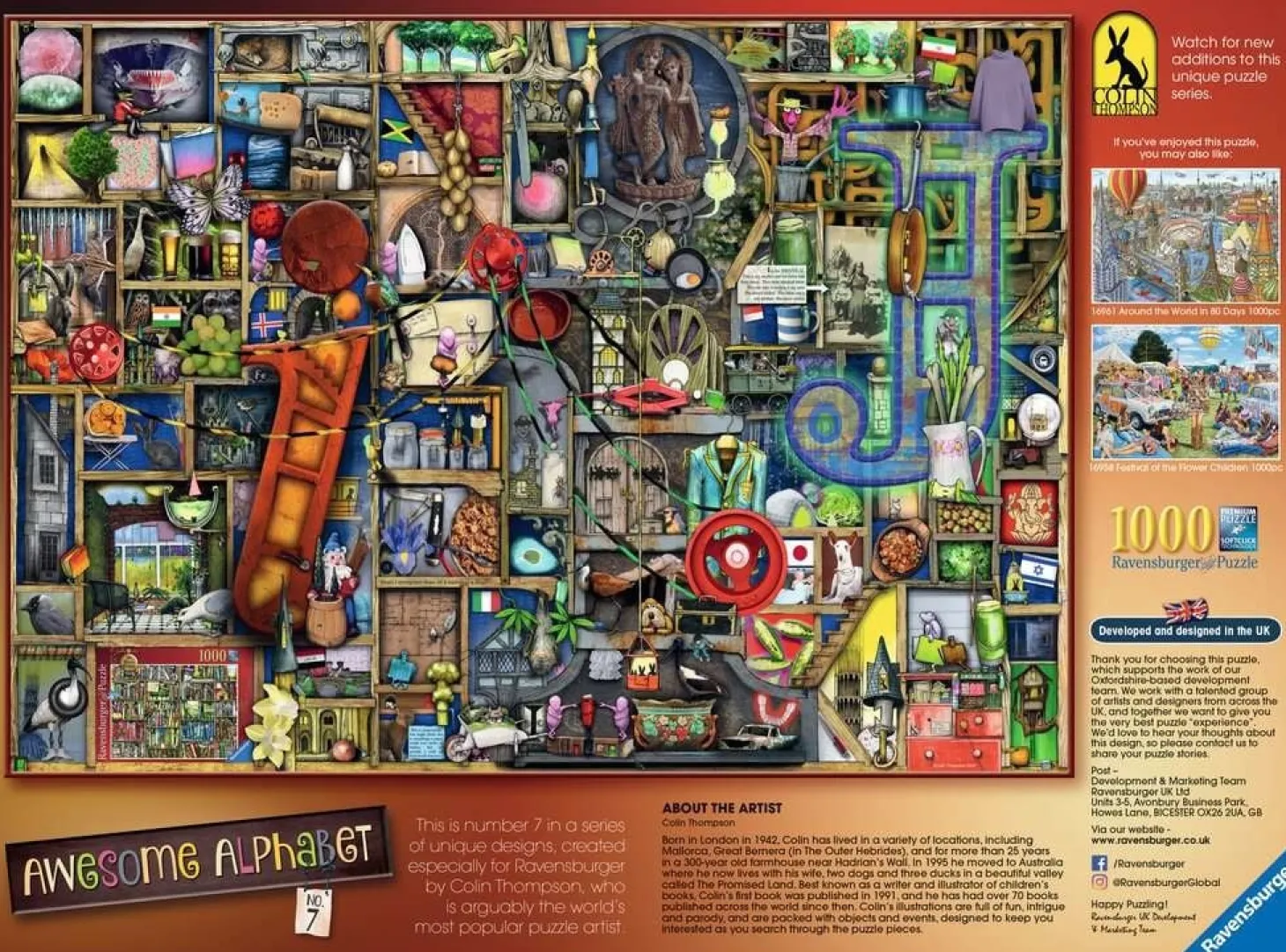 Ravensburger Alphabet Impressionnant "I&J" - Colin Thompson - 1000 pièces de puzzle
