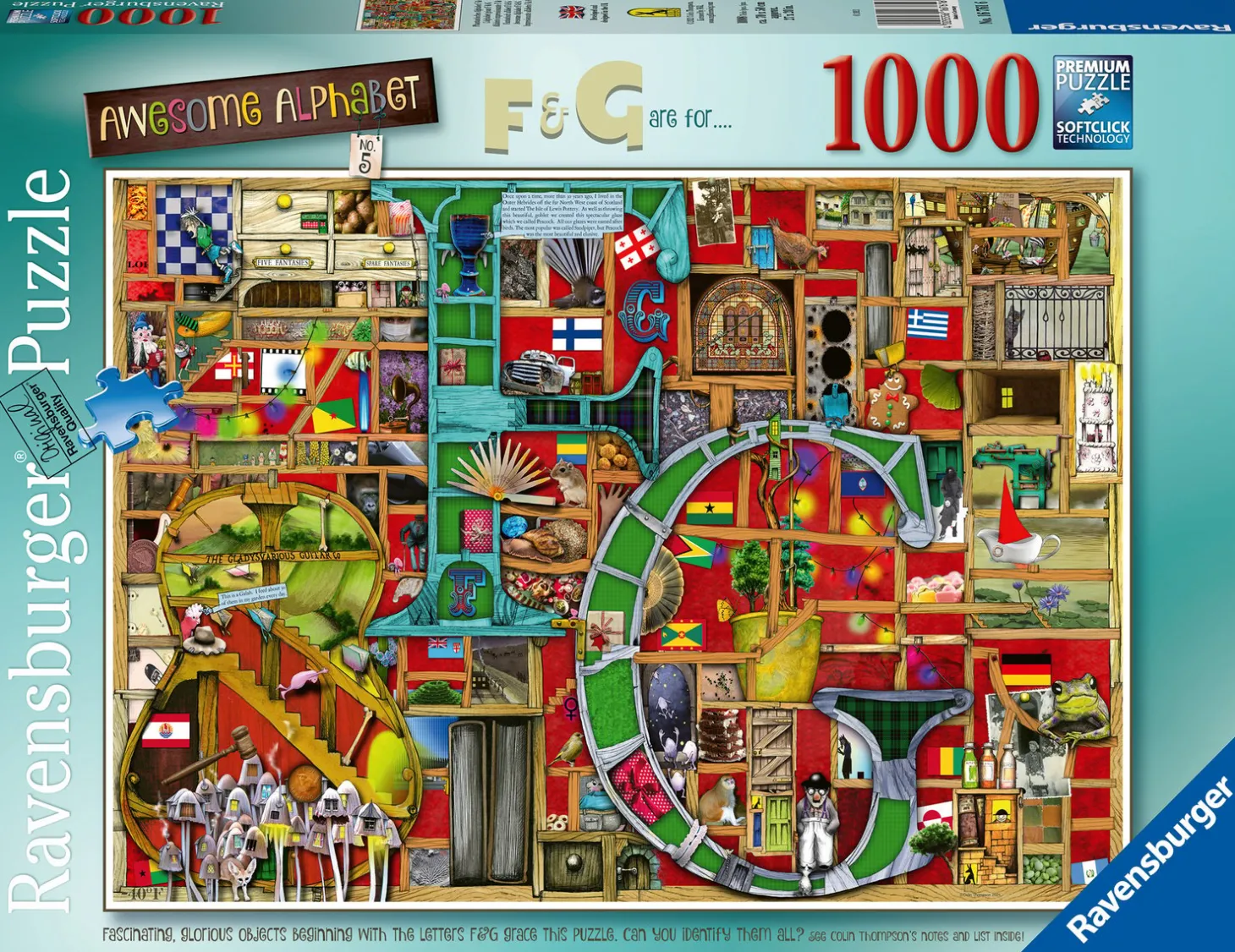 Ravensburger Alphabet Impressionnant "F&G" - Colin Thompson - 1000 pièces de puzzle