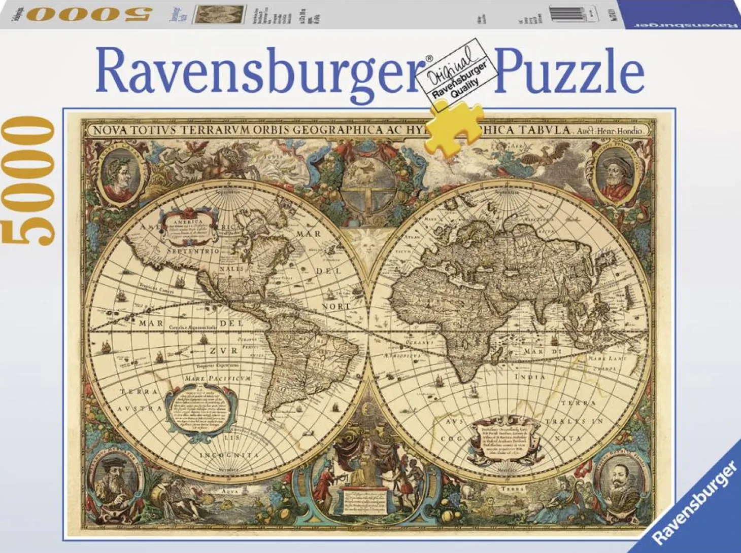 Ravensburger Carte antique du monde - 5000 pièces