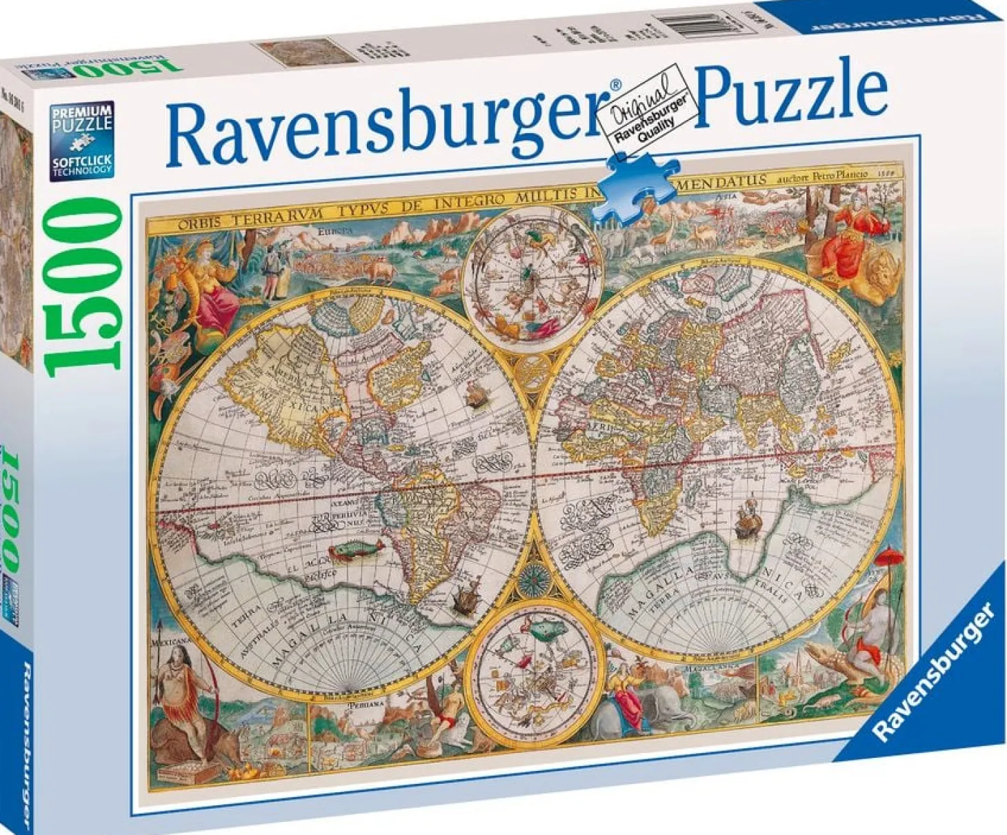 Ravensburger Carte du monde de 1594 - 1500 pièces