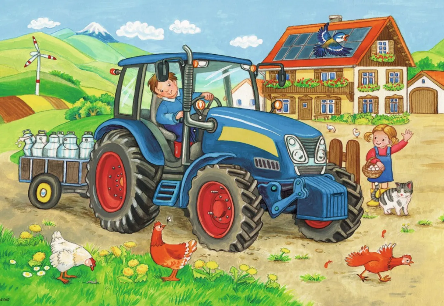 Ravensburger Chantier et ferme - 2 puzzles de 12 pièces