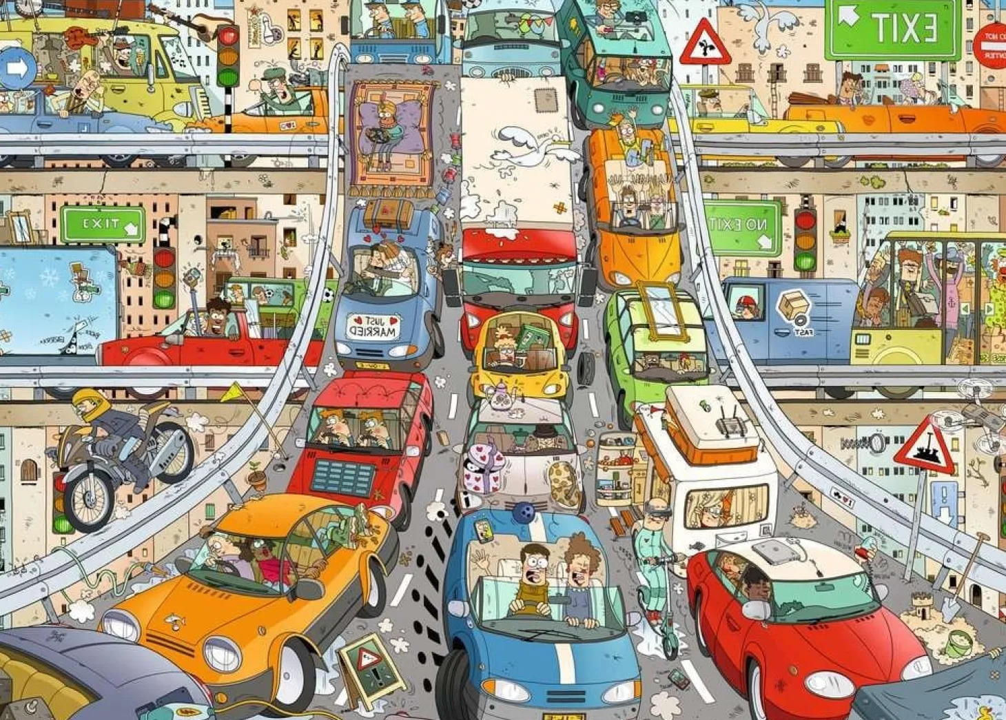 Ravensburger Chaos sur la route - Rétroviseur - puzzle de 1000 pièces