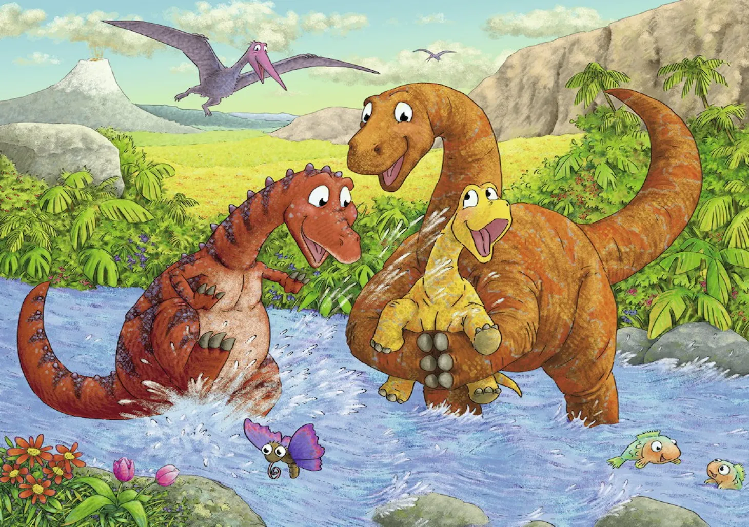 Ravensburger Des dinosaures joyeux - 2 puzzles de 24 pièces