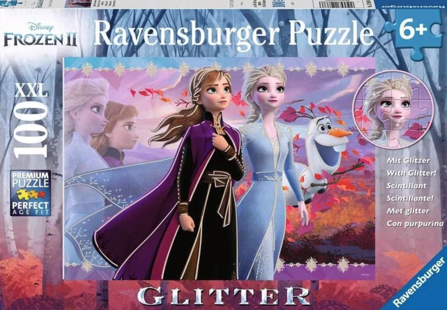 Ravensburger Disney Frozen - Glitter - puzzle de 100 pièces