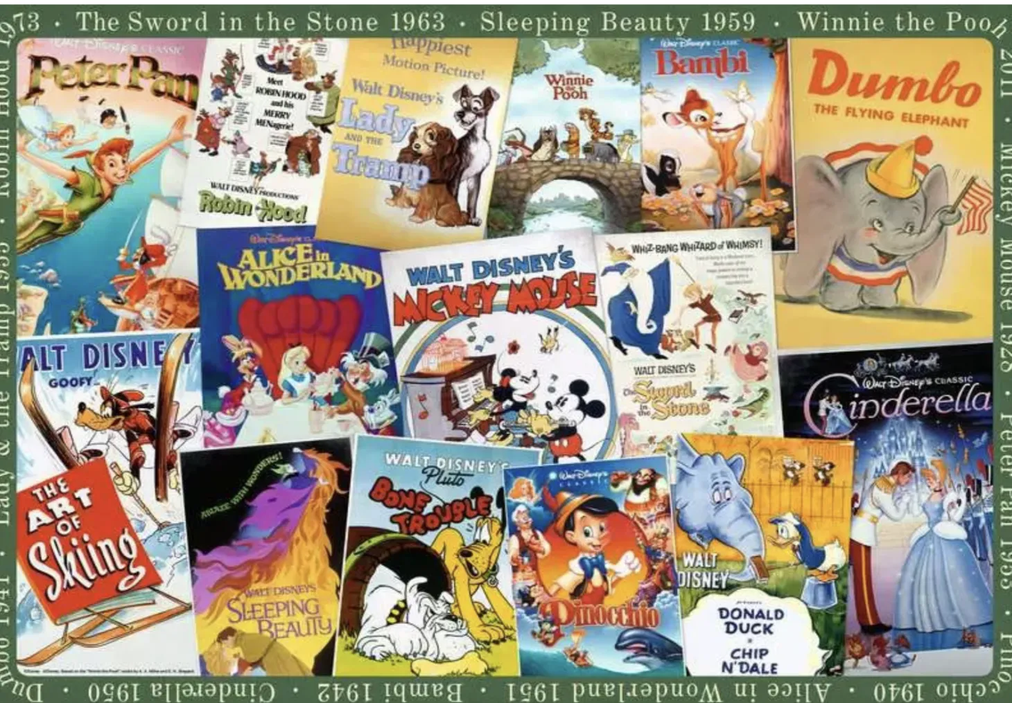 Ravensburger Disney Vintage Posters - 1000 pièces - Offre exclusive