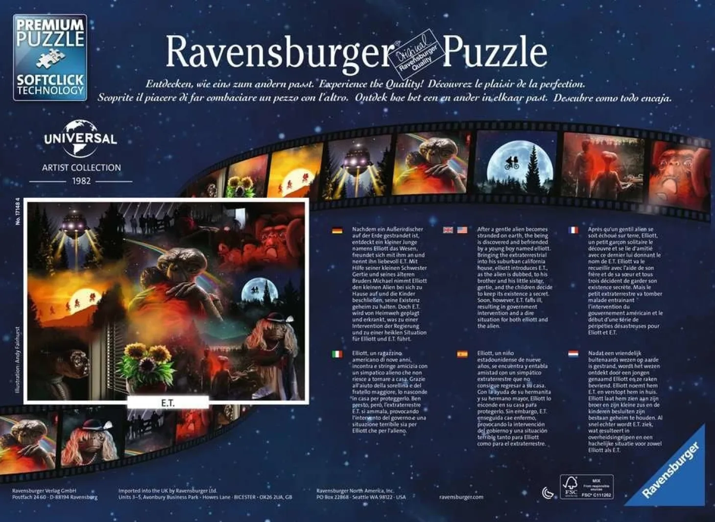 Ravensburger E.T. The Extra Terrestrial - puzzle de 1000 pièces