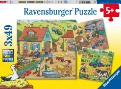 Ravensburger La ferme - 3 puzzles de 49 pièces