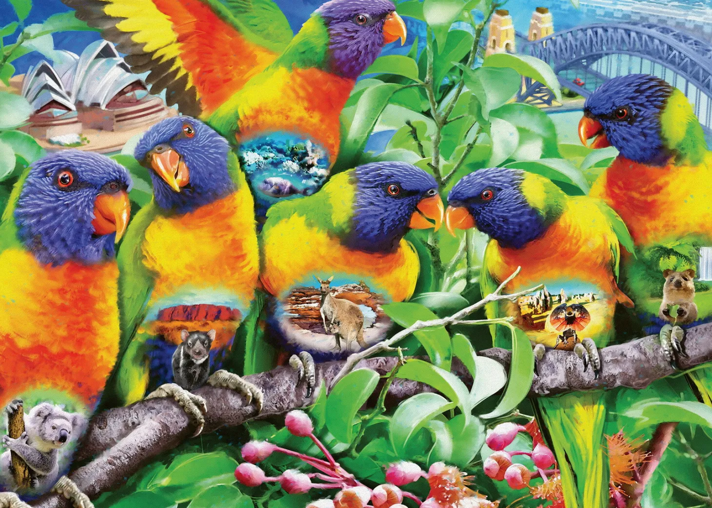 Ravensburger Le pays des loriquets - puzzle de 1000 pièces