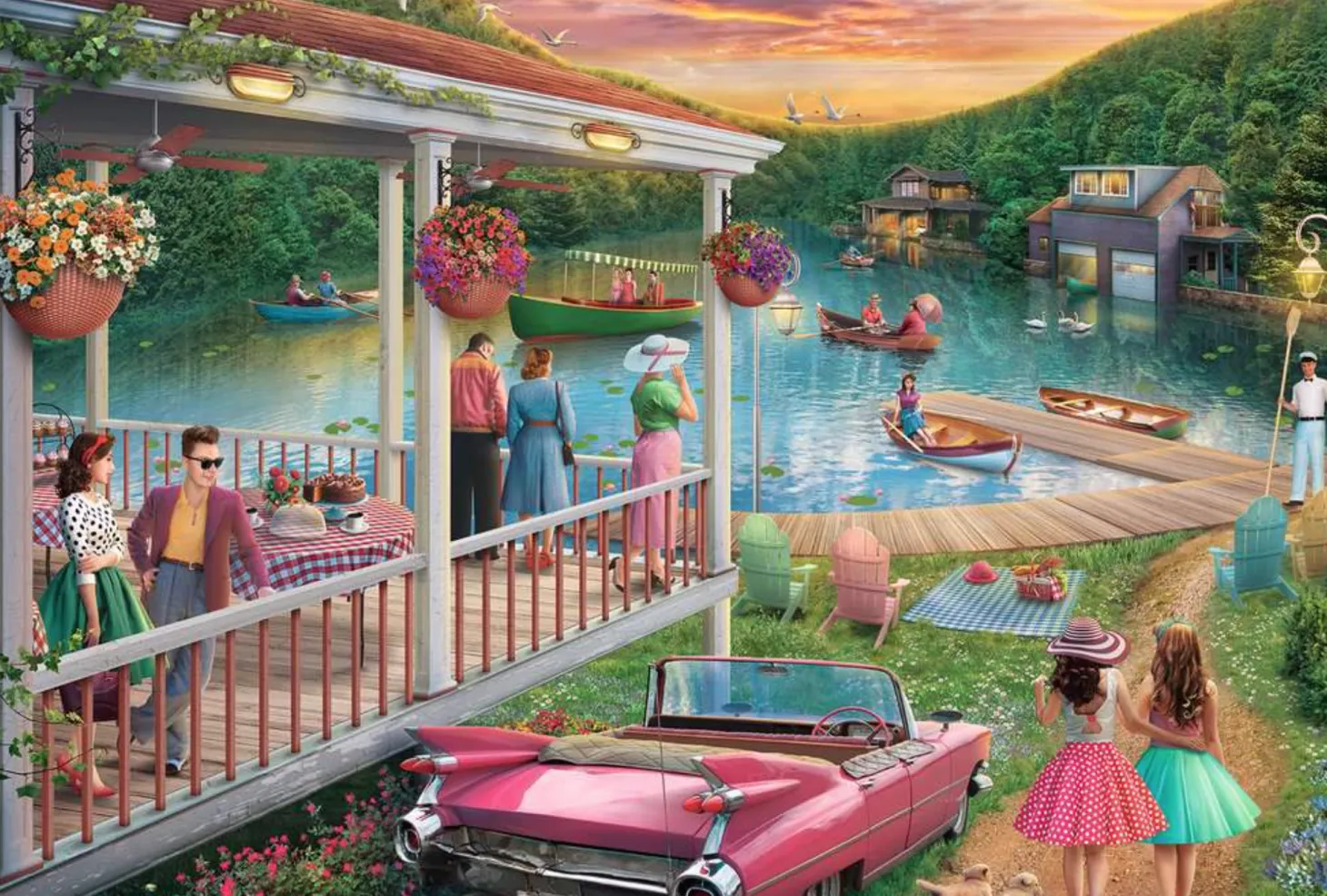 Ravensburger L'été au lac - puzzle de 300 pièces XXL