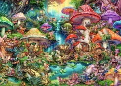 Ravensburger Merry Mushroom Village - Aimee Stewart- puzzle de 1000 pièces
