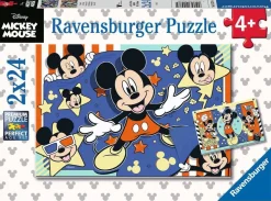 Ravensburger Mickey, star du cinéma- 2 puzzles de 24 pièces