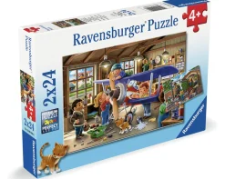 Ravensburger Réparation d'avions et de trains - 2 puzzles de 24 pièces