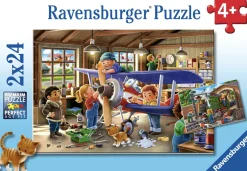 Ravensburger Réparation d'avions et de trains - 2 puzzles de 24 pièces