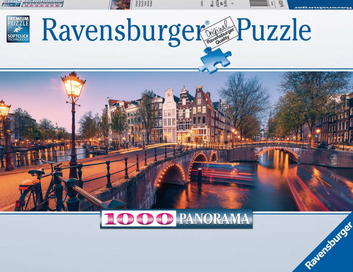 Ravensburger Soirée à Amsterdam - puzzle de 1000 pièces panomarique
