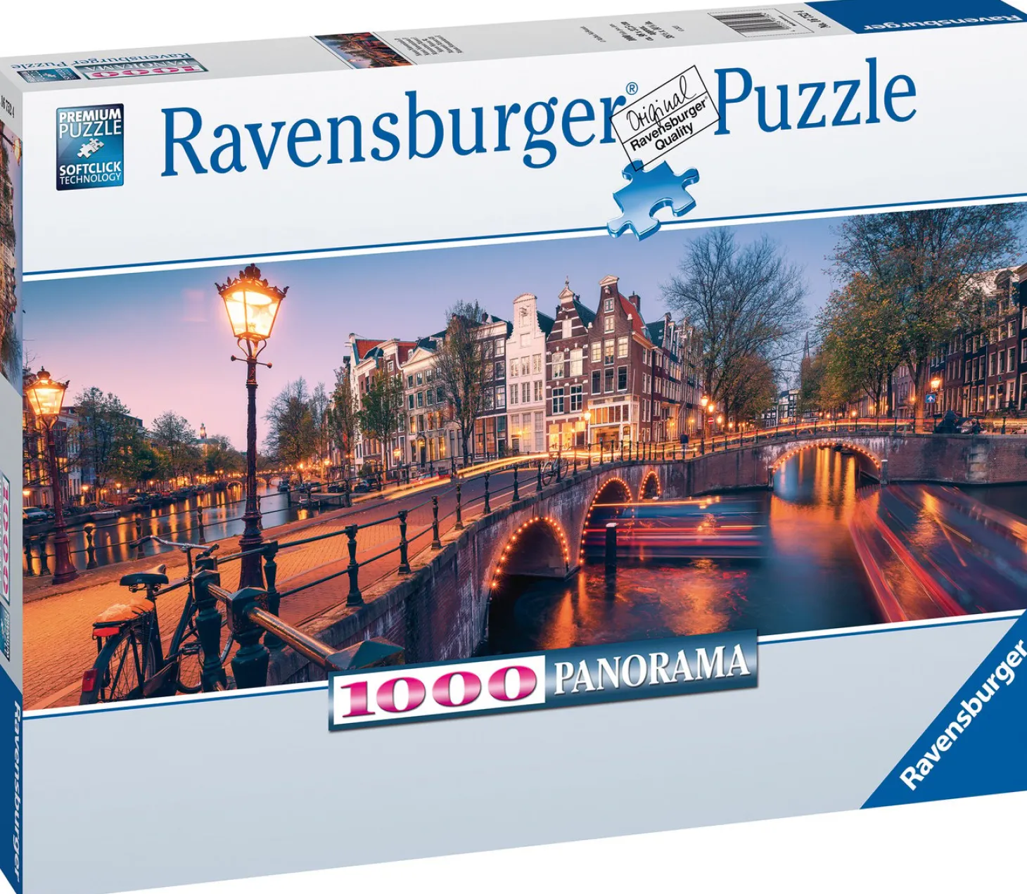 Ravensburger Soirée à Amsterdam - puzzle de 1000 pièces panomarique