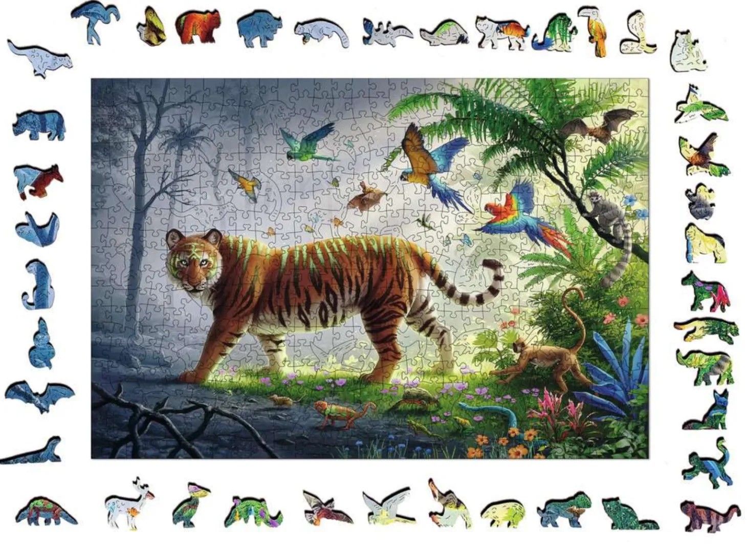 Ravensburger Tigre dans la jungle - Puzzle de contour en bois - 500 pièces