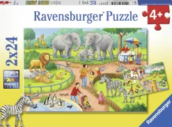 Ravensburger Une journée au zoo - 2 puzzles de 24 pièces