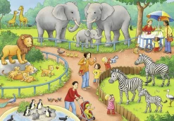 Ravensburger Une journée au zoo - 2 puzzles de 24 pièces