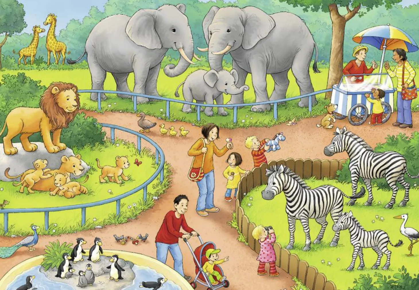 Ravensburger Une journée au zoo - 2 puzzles de 24 pièces