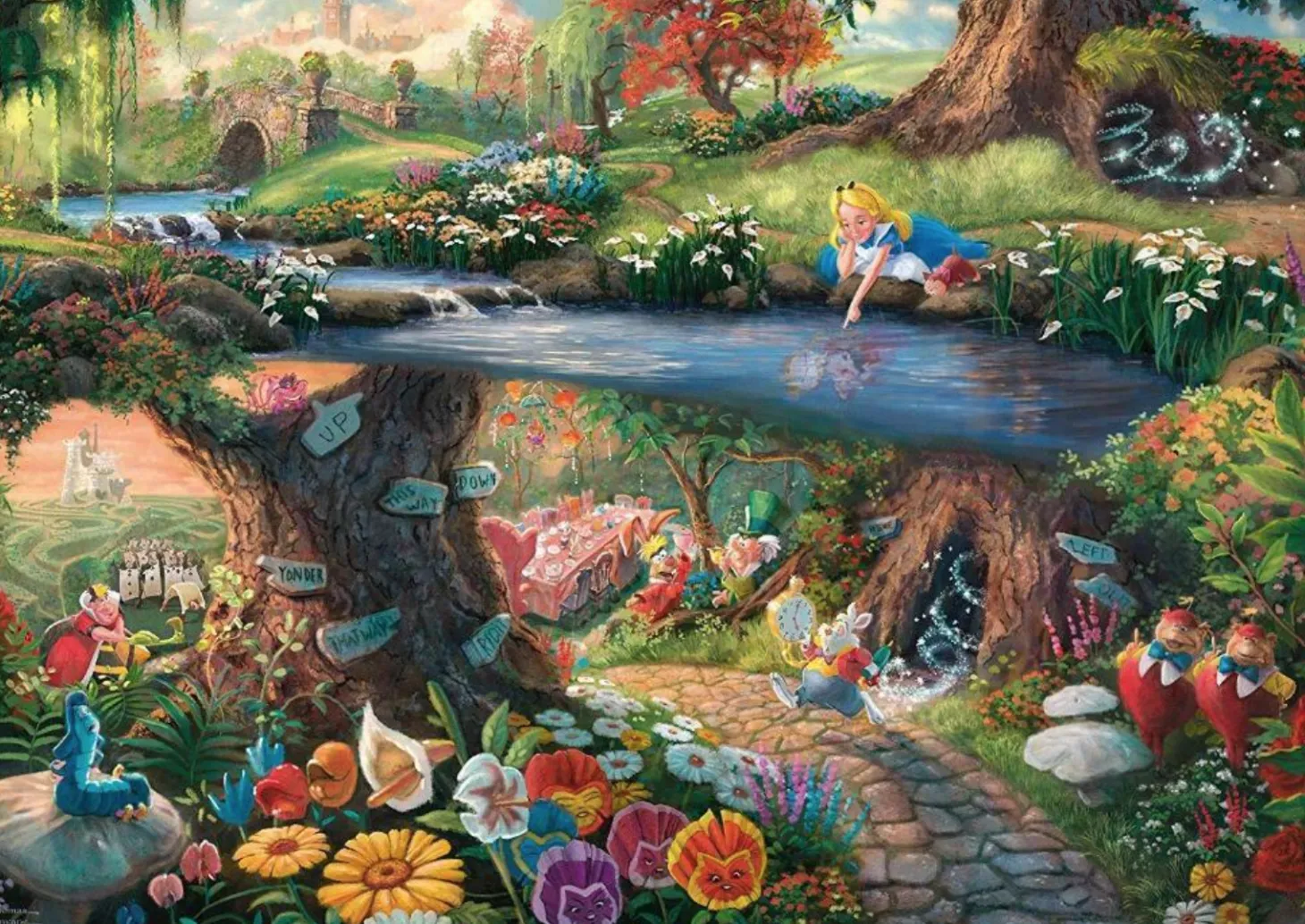 Schmidt Alice in Wonderland - Thomas Kinkade - puzzle de 1000 pièces