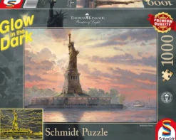 Schmidt La Statue de la Liberté - Glow in the Dark - Thomas Kinkade - puzzle de 1000 pièces
