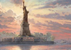 Schmidt La Statue de la Liberté - Glow in the Dark - Thomas Kinkade - puzzle de 1000 pièces