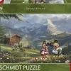 Schmidt Mickey et Minnie dans les Alpes - Thomas Kinkade - puzzle de 1000 pièces