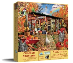 SUNSOUT Chicken Crossing - puzzle de 500 XXL pièces
