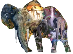 SUNSOUT Eléphant à la chute d'eau - puzzle de 1000 pièces