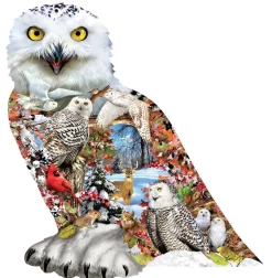 SUNSOUT Hibou des neiges - puzzle de 650 pièces