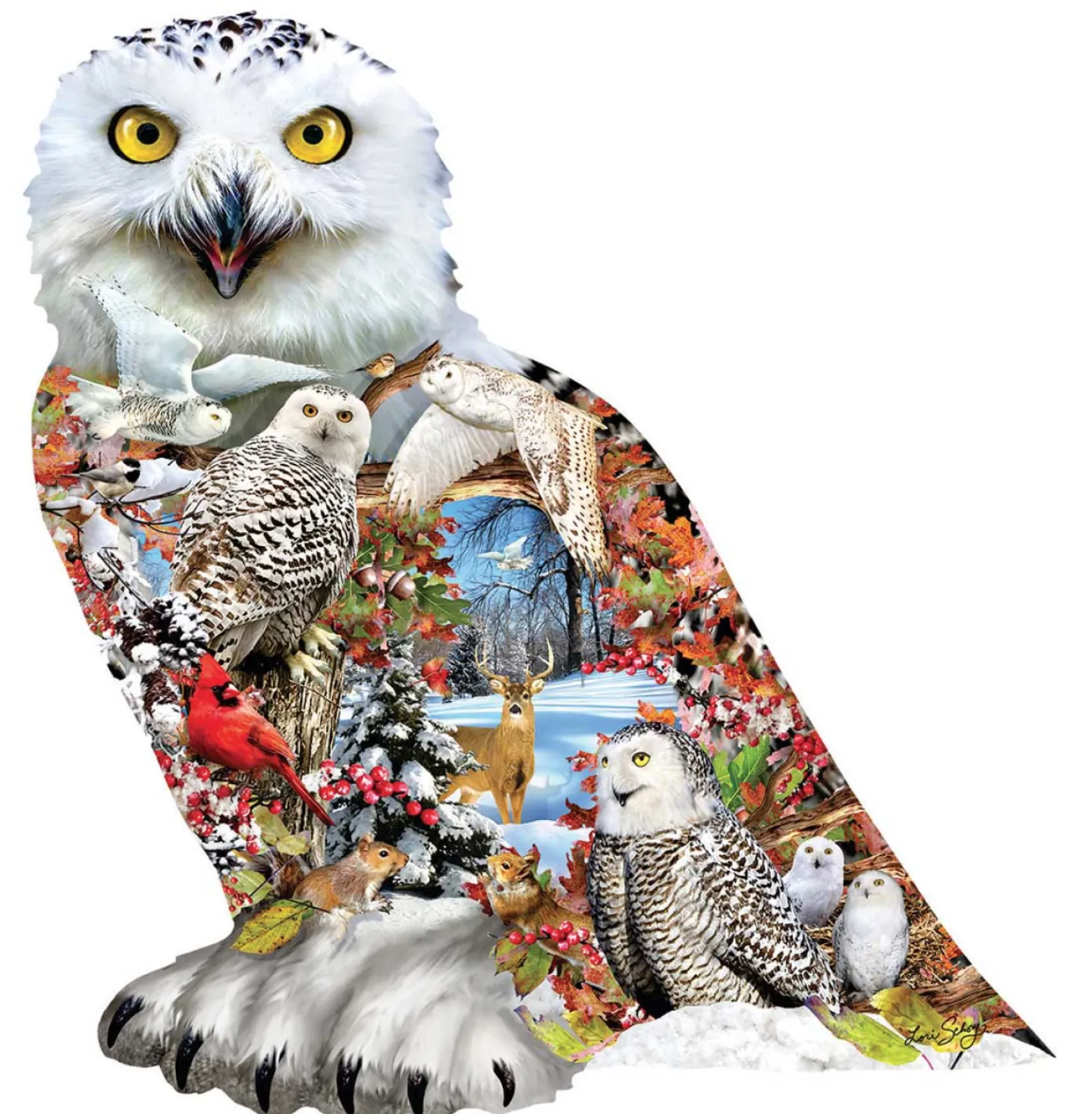 SUNSOUT Hibou des neiges - puzzle de 650 pièces