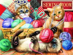 SUNSOUT Kitties Fun Time - puzzle de 500 XXL pièces