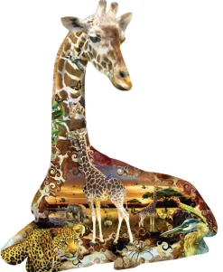 SUNSOUT La girafe en Afrique - puzzle de 1000 pièces