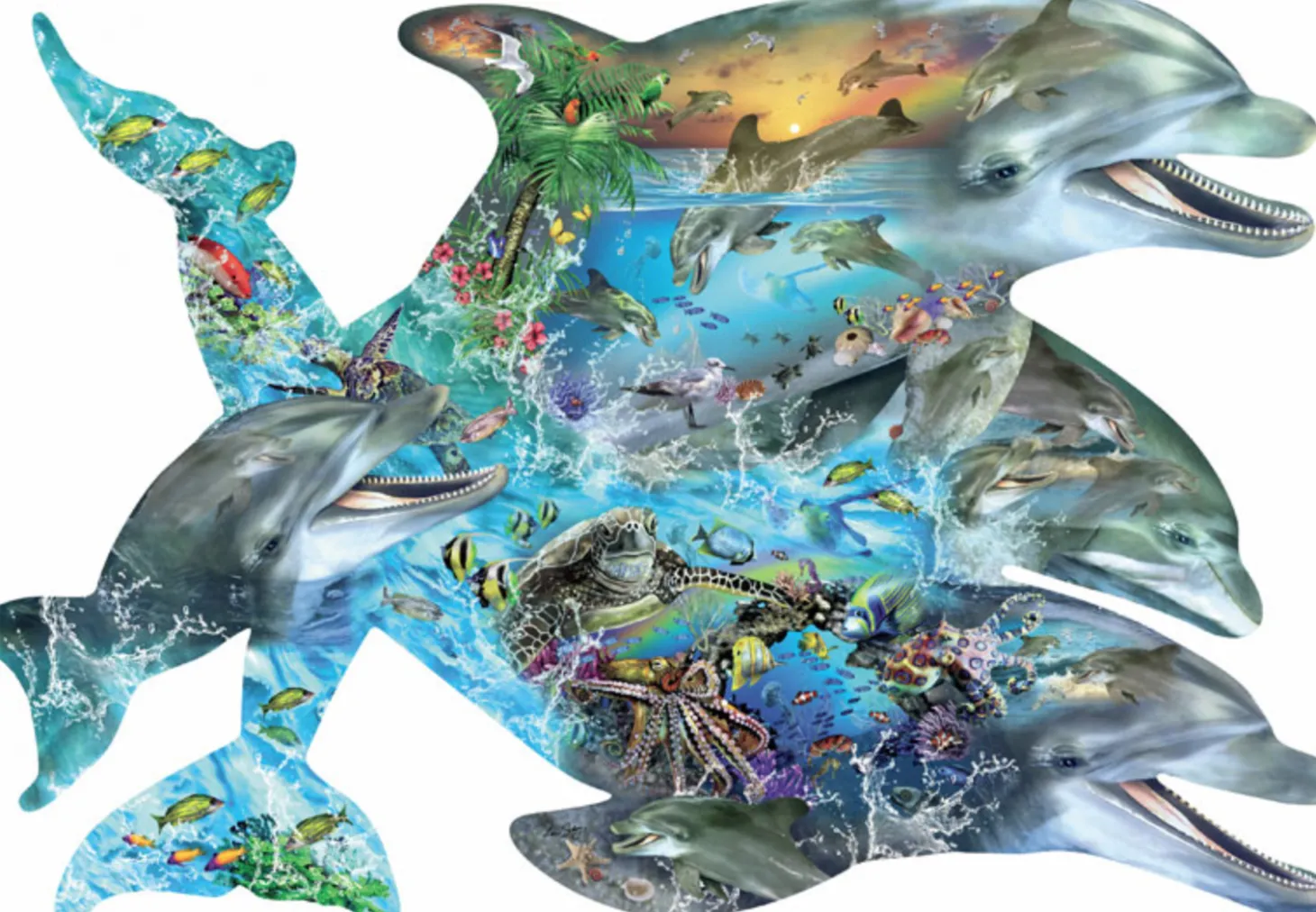 SUNSOUT Le chant des dauphins - puzzle de 1000 pièces