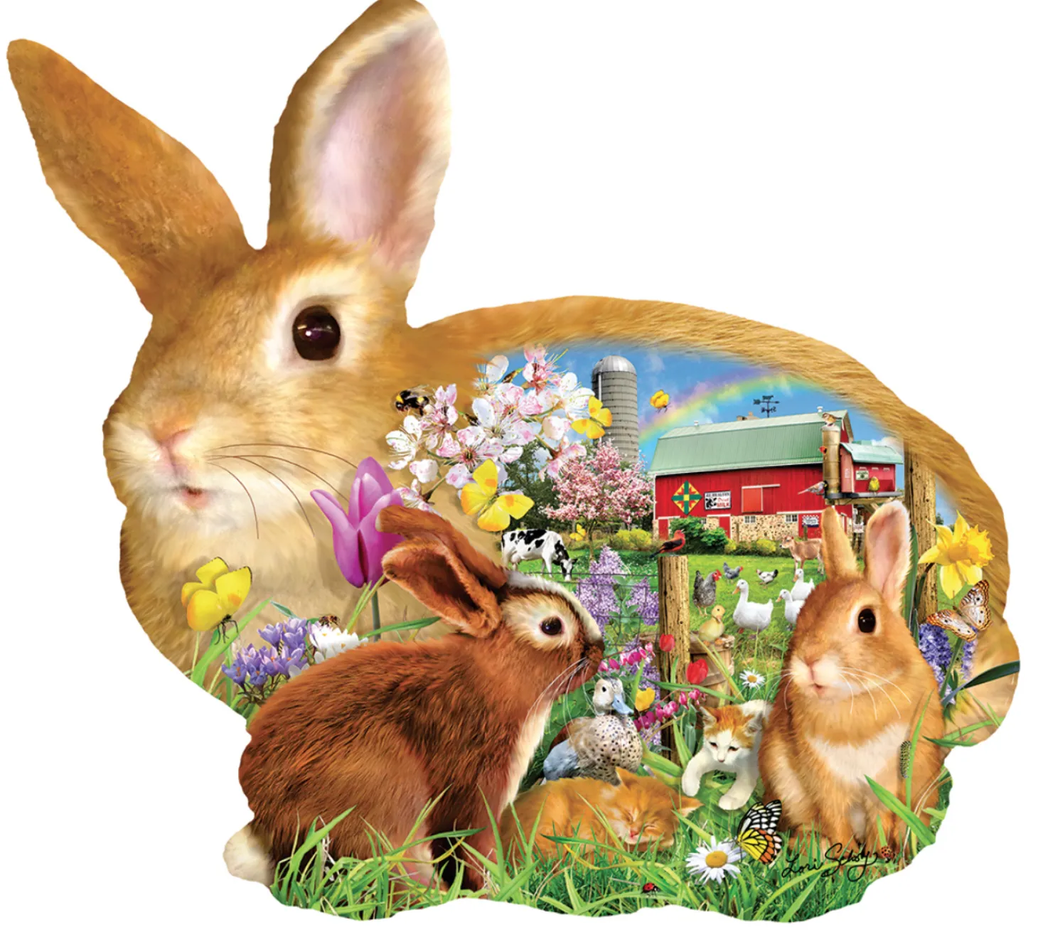 SUNSOUT Les lapins du printemps - puzzle de 1000 pièces